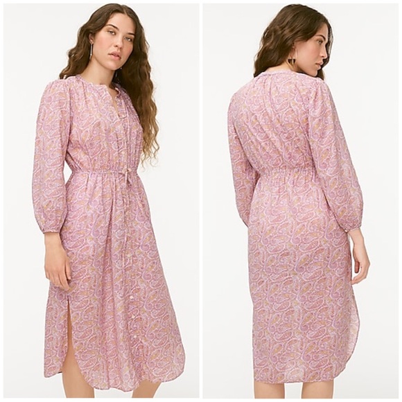 J. Crew Dresses & Skirts - J. Crew tie-waist midi dress in beach paisley